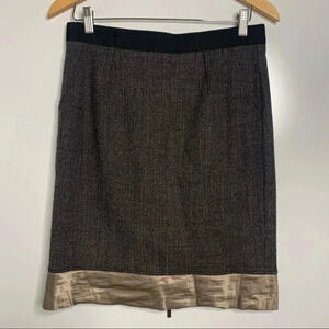 BCBGMAXAZRIA Wool Zip Up Back Skirt Size 6